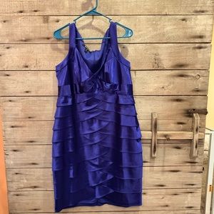 Purple/Blue Pleated Dress